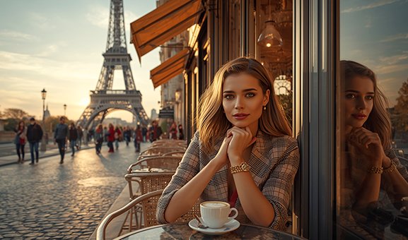 Travelers enjoying French attractions